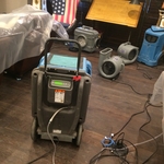 drying equipment placed
