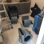 drying equipment placed