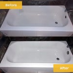 Before and After Standard Tub Reglazing