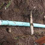 Tie into the existing sewer line