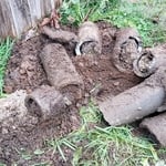 Clogged and broken sewer tiles