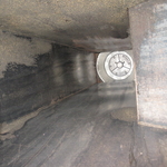 up the shaft