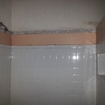 Before on the tub surround