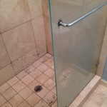 Shower glass before
