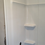 new tub and enclosure