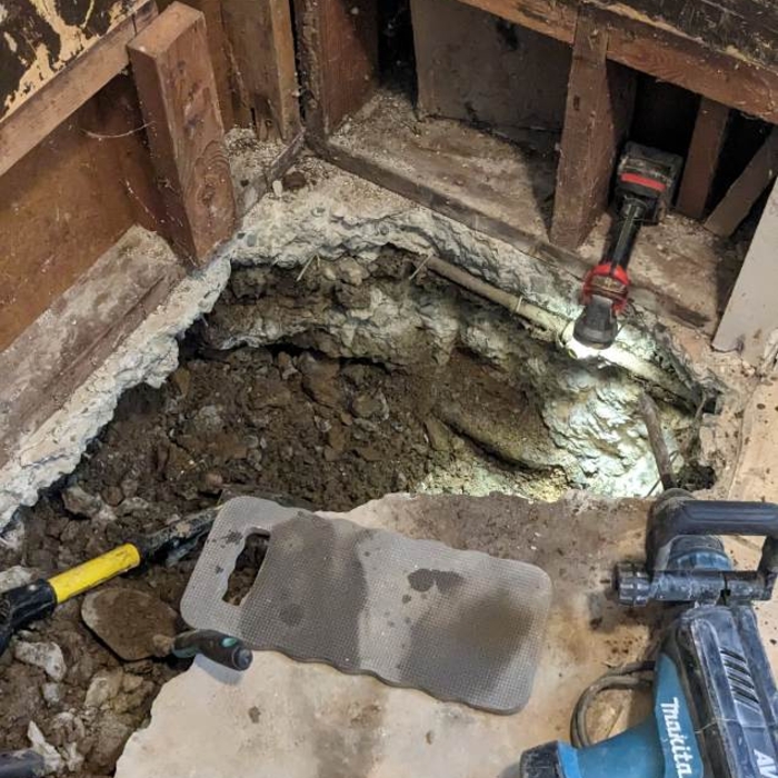 Broken sewer main