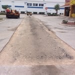 Photo after old asphalt removed