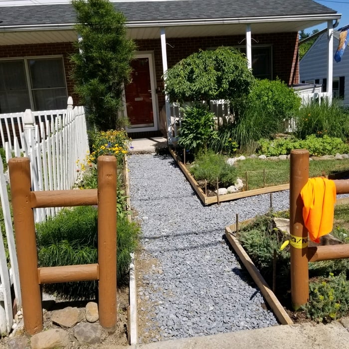Front side walks and serv