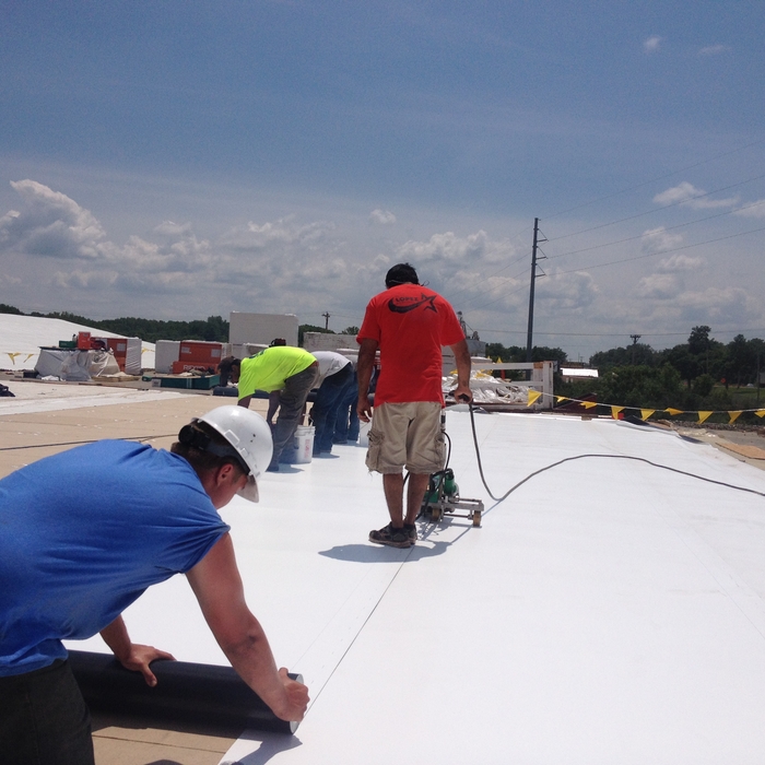 Installing new PVC Membrane