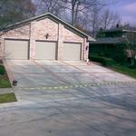 concrete dr with bick inlay