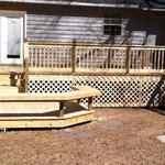 Custom multi-tier wood deck