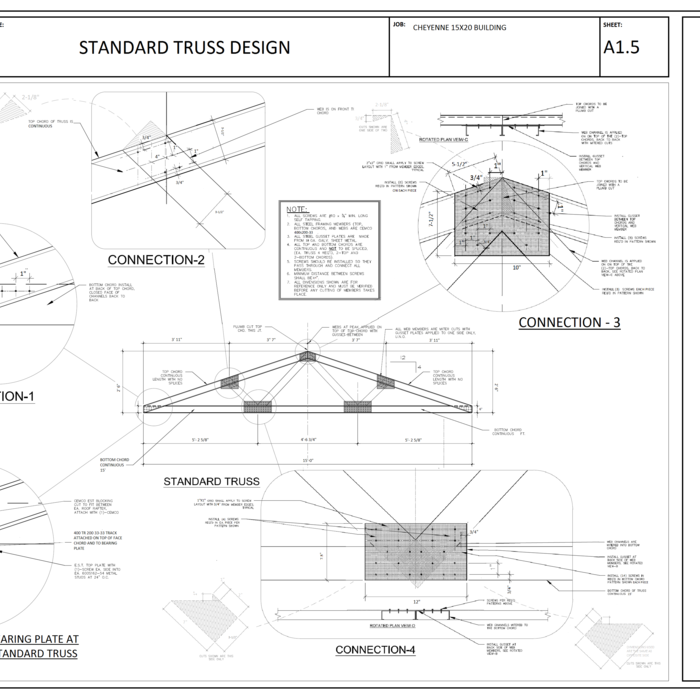 15'x20 truss design