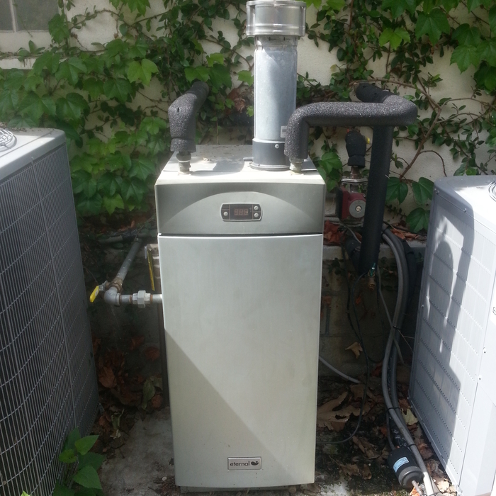 out side tankless water heater