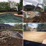 Pool excavation/land level
