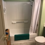 Old fiberglass tub and shower