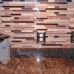 Shades of Brown and Mauve Backsplash Tile