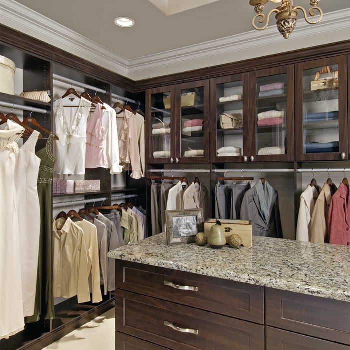 Dark Walk-in closet