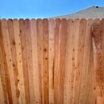 Dog ear cedar fence
