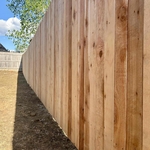 Dog ear cedar fence