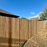 Dog ear cedar fence
