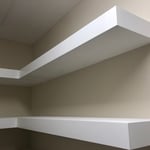L shaped floating shelf