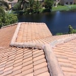 Back side of house Roof power wash