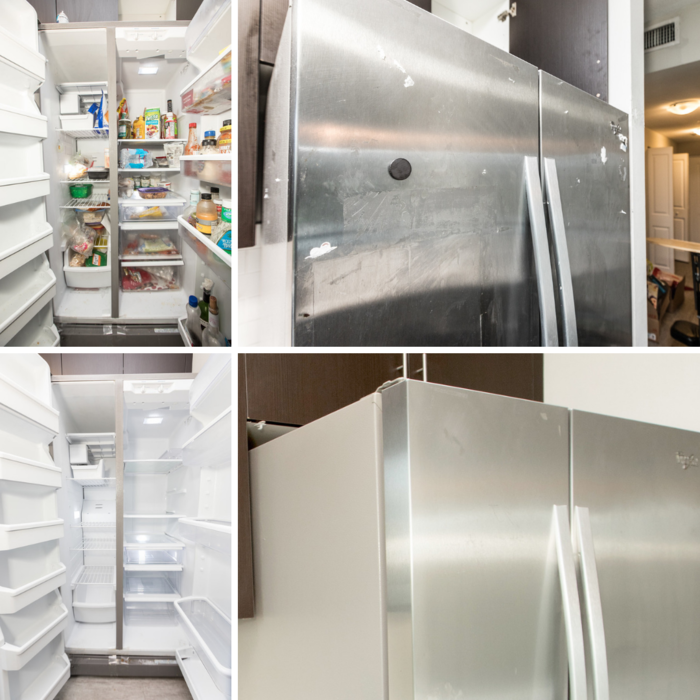 Before and After Cleaning of Fridge