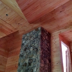 stone fireplace