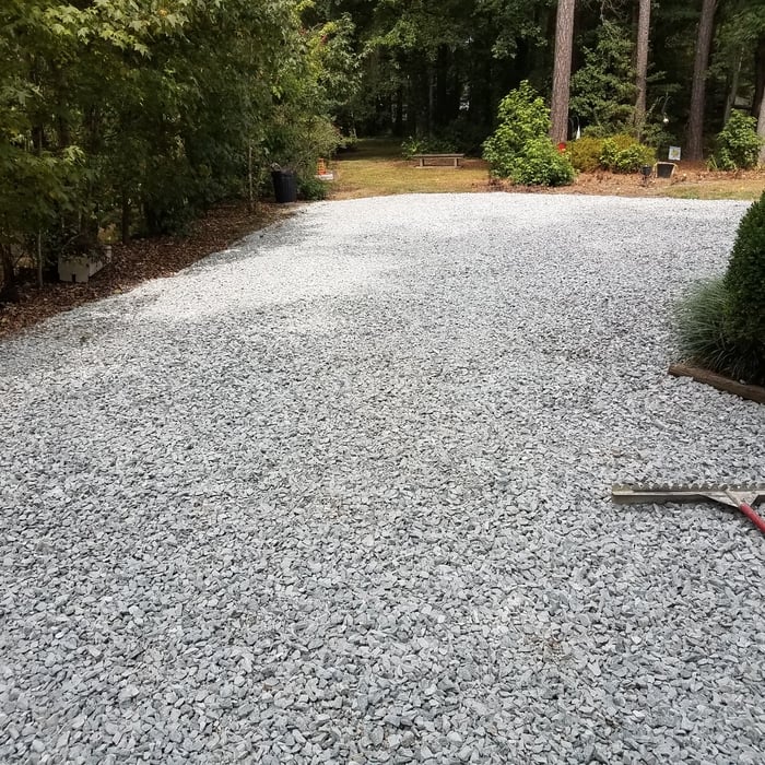 back portion of driveway