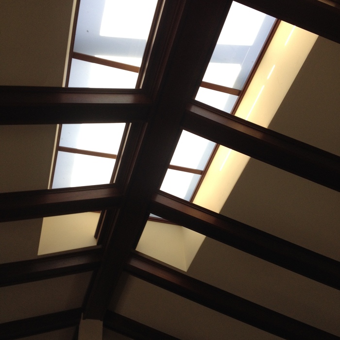 Wood beams on ceiling