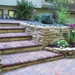 Paver and natural step treads