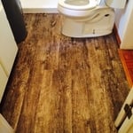 Walk in Shower and new Shaw Vinyl Floor