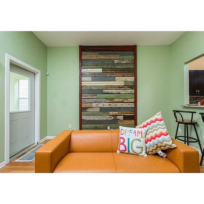 Barn door focal wall