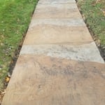 Sandstone sidewalk installation