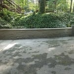 Retaining wall installation