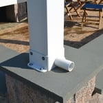 Pergola Roof - aluminum pillar and base plate