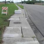 Sidewalk leveled - Uretek