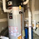 The new Water Heater in place