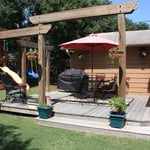 Cedar Deck with Architectural elements