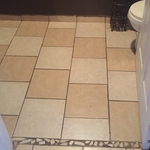 This is the new floor of this bathroom