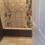 We install tile on this shower for a customer.