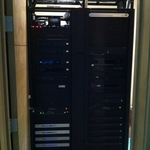 front of the racks