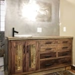 WALNUT BATHROOM VANITY CABINET