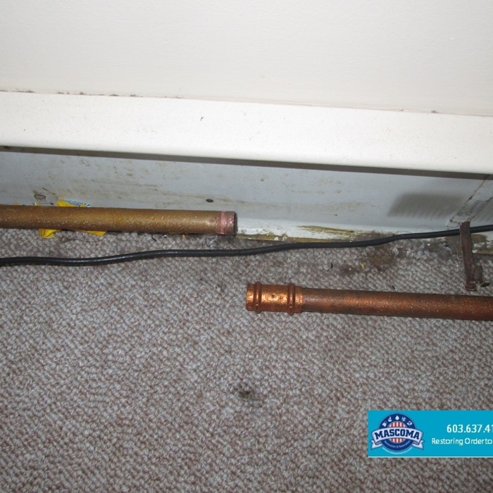 Heater pipe froze