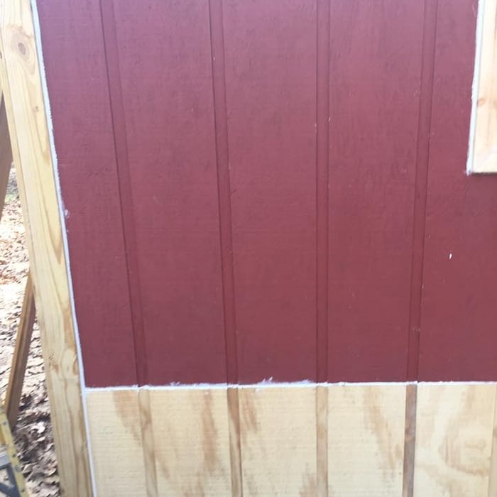 Rotted trim and siding replaced