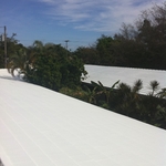 New Flat white tile roof