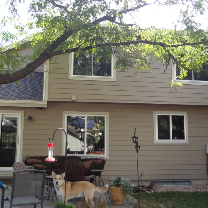 Back of the home after exterior transformation