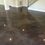 Designer epoxy basement floor