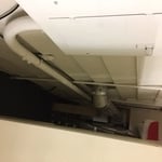 Running exposed gas fire place vent