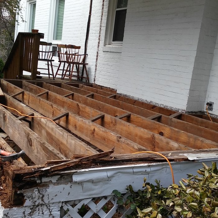 Rotted out patio